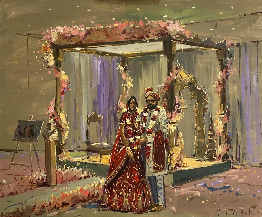 Rish and Dev Wedding Painting