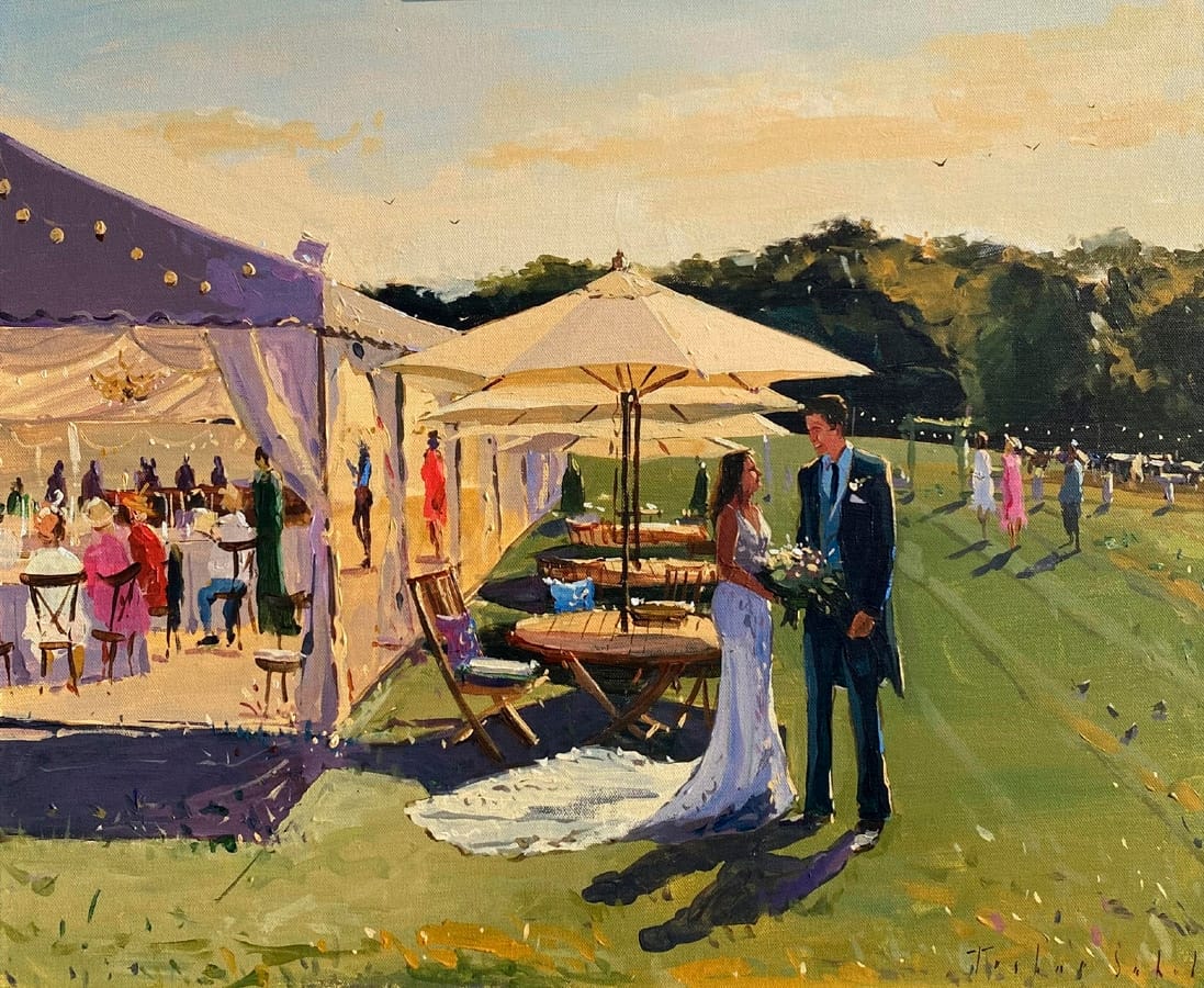 Suzanne and Alister Live Wedding Painting